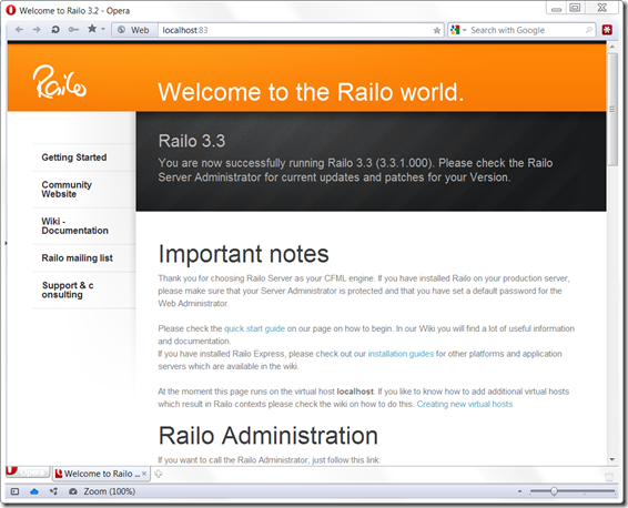 railo-start-page